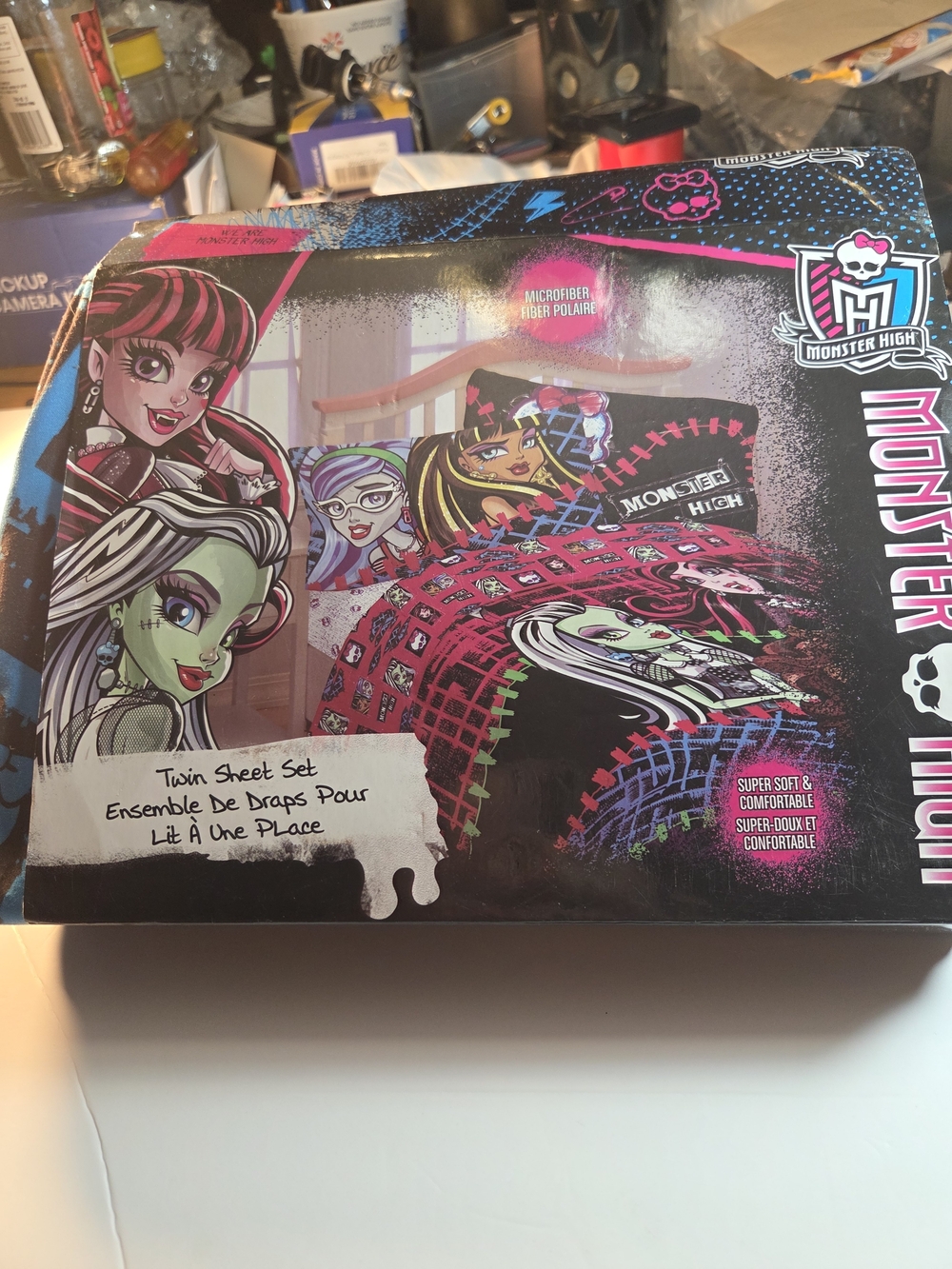 BRAND NEW Monster High Twin Sheet Set - Pink, Black & Purple